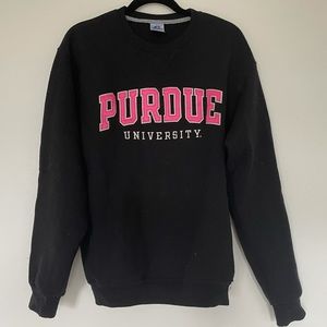 Pink Embroidered Purdue Sweatshirt